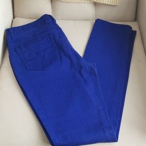Kenneth Cole royal blue skinny jeans.